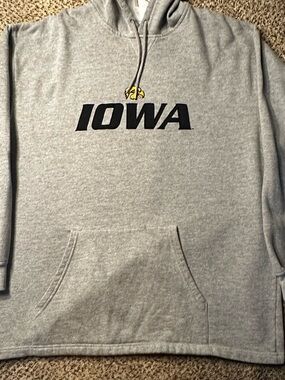 Vintage Iowa university Gray Hooded Sweatshirt - Classic Collegiate Pullover